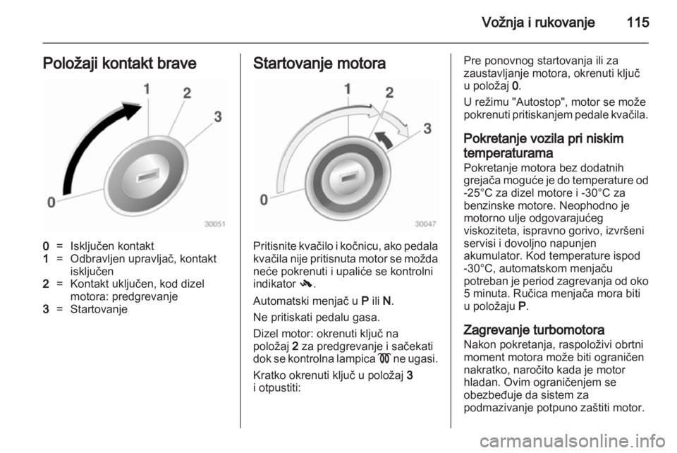 OPEL CORSA 2012 Uputstvo za upotrebu (in Serbian) OPEL CORSA 2012 Uputstvo za upotrebu (in Serbian)