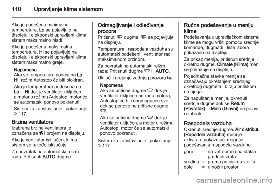 OPEL CORSA 2012.5  Uputstvo za upotrebu (in Serbian) 