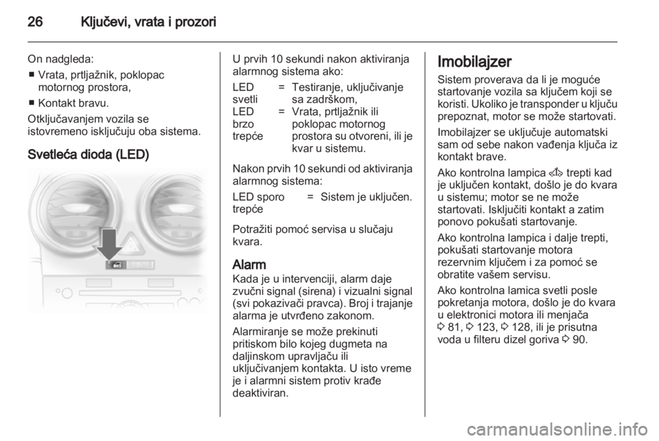 OPEL CORSA 2012.5 Uputstvo za upotrebu (in Serbian) OPEL CORSA 2012.5 Uputstvo za upotrebu (in Serbian)