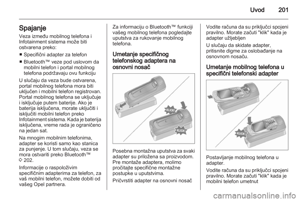 OPEL CORSA 2013  Uputstvo za rukovanje Infotainment sistemom (in Serbian) 