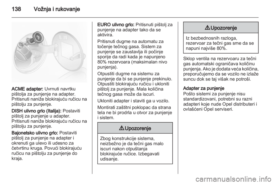 OPEL CORSA 2013  Uputstvo za upotrebu (in Serbian) 