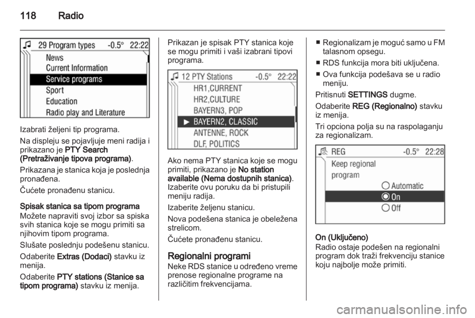 OPEL CORSA 2013.5  Uputstvo za rukovanje Infotainment sistemom (in Serbian) 
