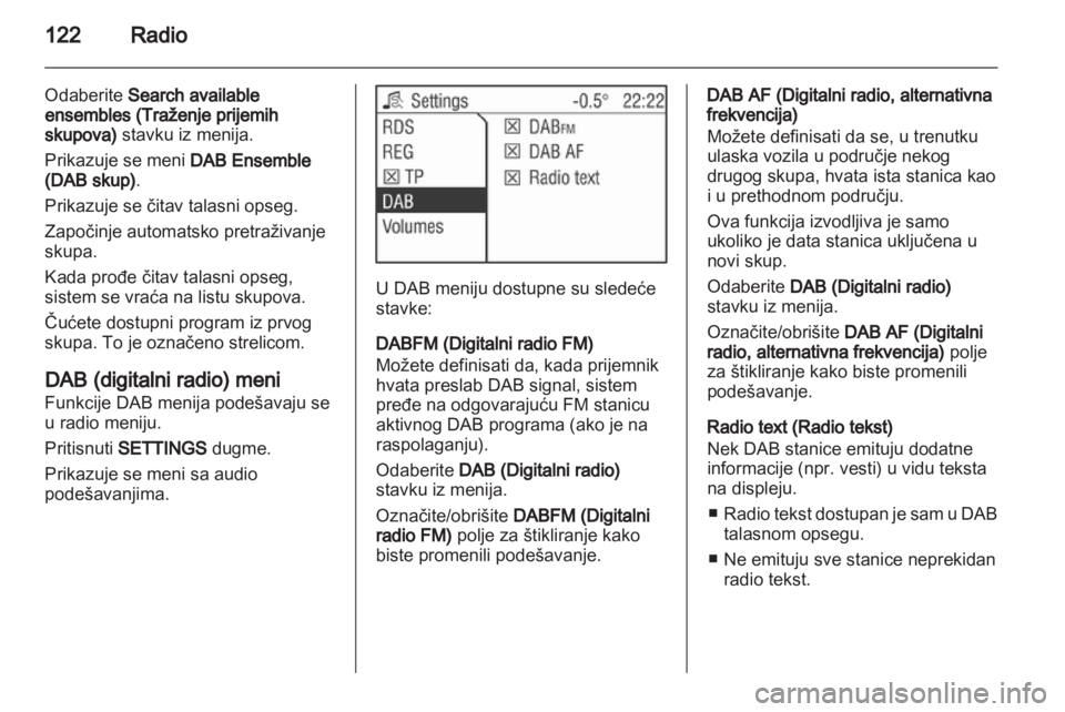 OPEL CORSA 2013.5  Uputstvo za rukovanje Infotainment sistemom (in Serbian) 