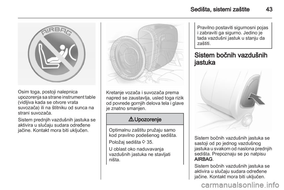 OPEL CORSA 2013.5  Uputstvo za upotrebu (in Serbian) 