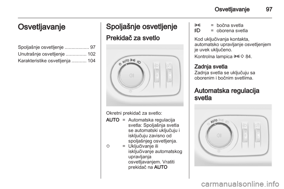 OPEL CORSA 2013.5  Uputstvo za upotrebu (in Serbian) 