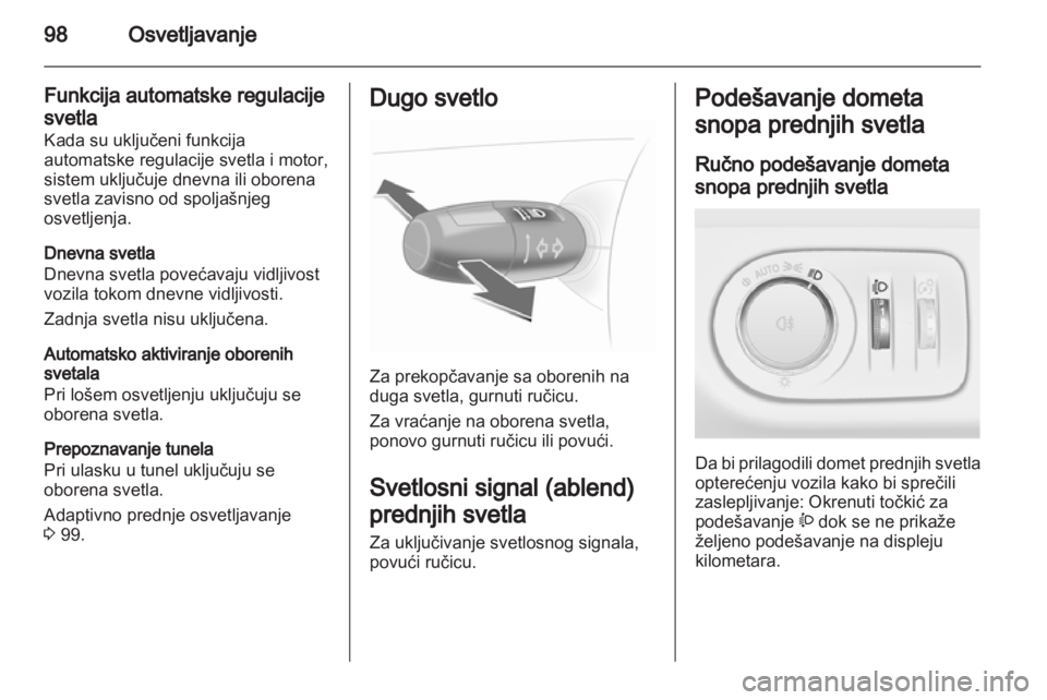OPEL CORSA 2013.5  Uputstvo za upotrebu (in Serbian) 