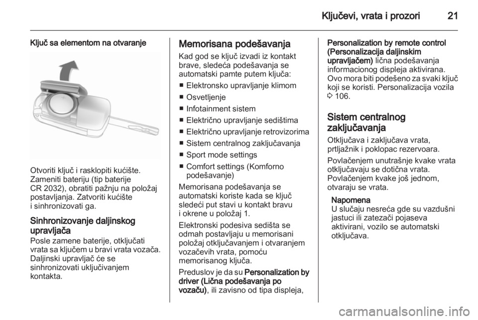 OPEL INSIGNIA 2010.5  Uputstvo za upotrebu (in Serbian) 