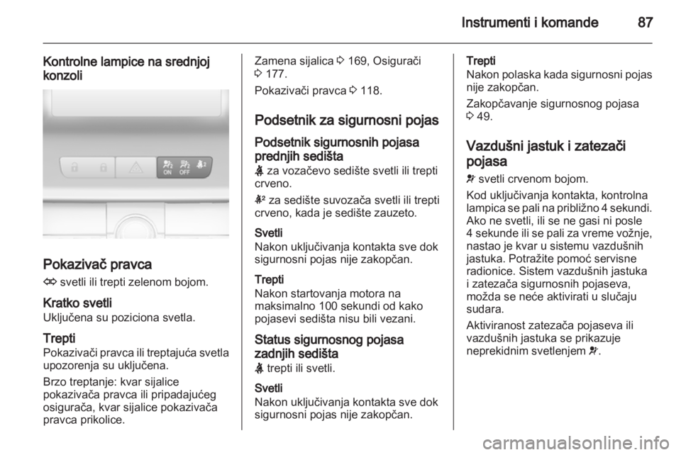 OPEL INSIGNIA 2010.5  Uputstvo za upotrebu (in Serbian) 