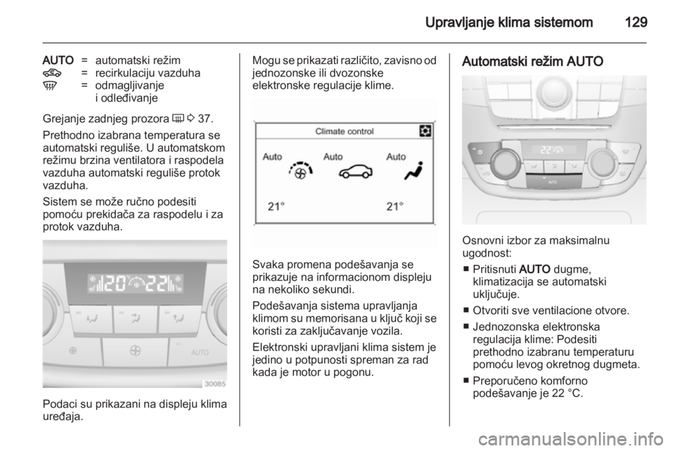 OPEL INSIGNIA 2011  Uputstvo za upotrebu (in Serbian) 