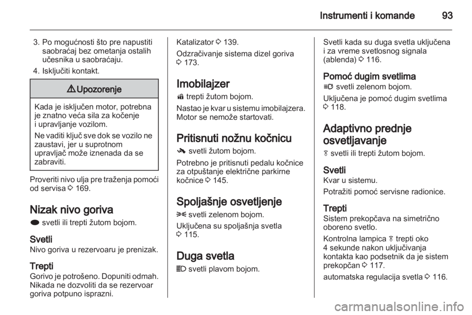 OPEL INSIGNIA 2011.5  Uputstvo za upotrebu (in Serbian) 