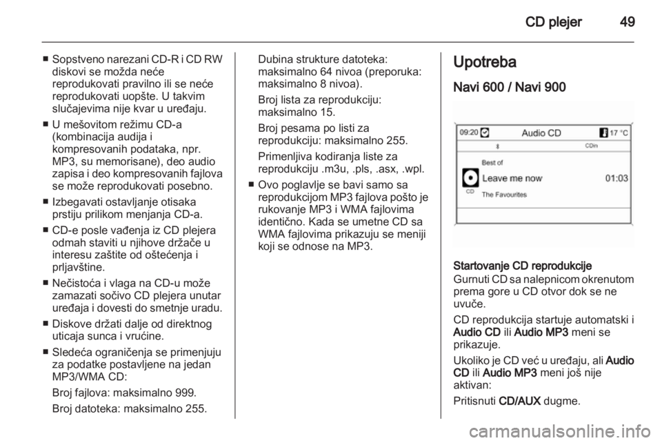 OPEL INSIGNIA 2013  Uputstvo za rukovanje Infotainment sistemom (in Serbian) 