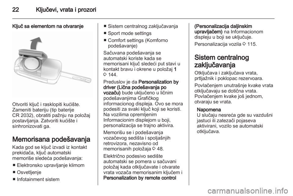 OPEL INSIGNIA 2013  Uputstvo za upotrebu (in Serbian) 