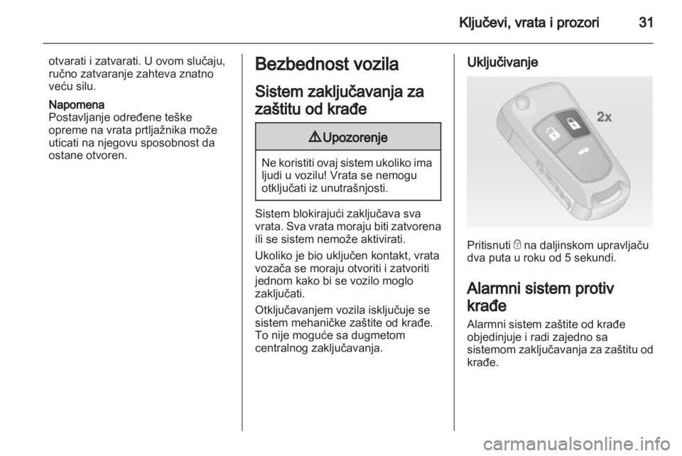 OPEL INSIGNIA 2013  Uputstvo za upotrebu (in Serbian) 