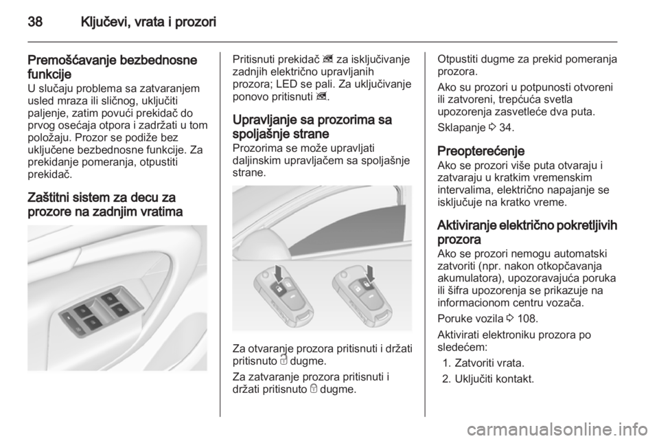 OPEL INSIGNIA 2013  Uputstvo za upotrebu (in Serbian) 