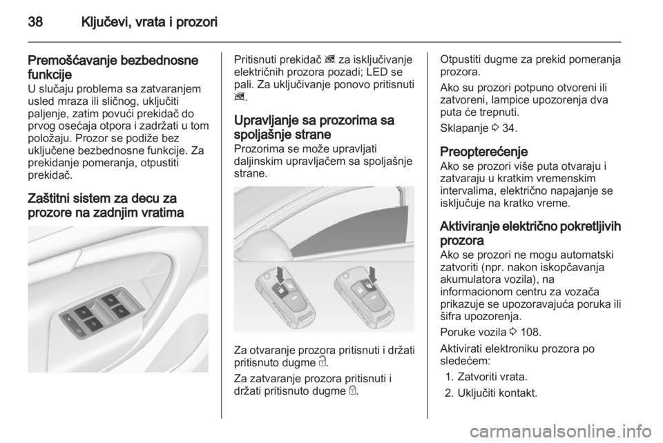 OPEL INSIGNIA 2013.5  Uputstvo za upotrebu (in Serbian) 