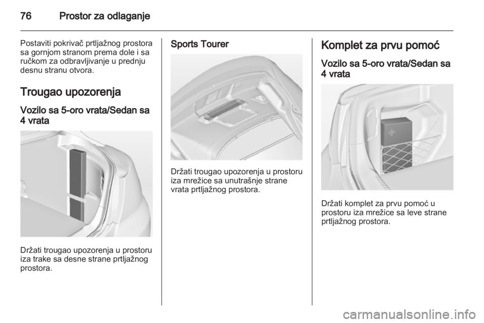 OPEL INSIGNIA 2013.5  Uputstvo za upotrebu (in Serbian) 