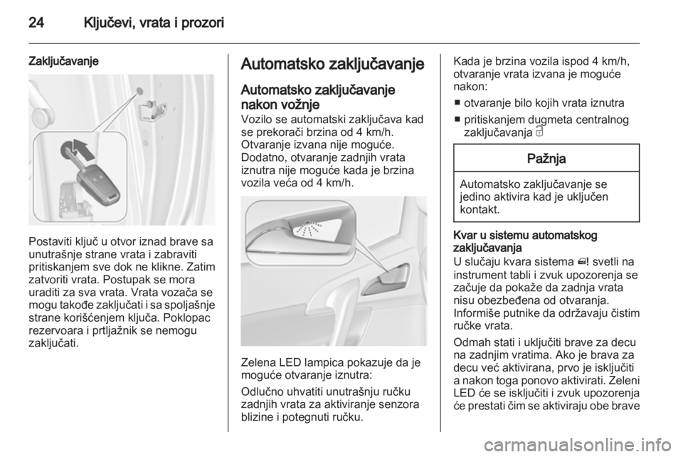 OPEL MERIVA 2011  Uputstvo za upotrebu (in Serbian) 