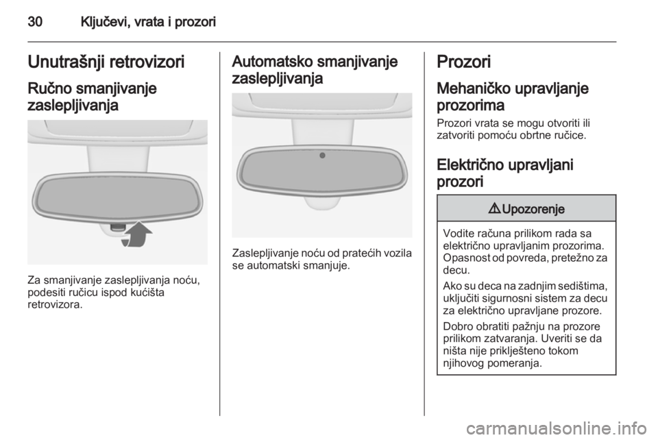 OPEL MERIVA 2011  Uputstvo za upotrebu (in Serbian) 