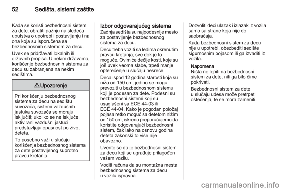 OPEL MERIVA 2011.5  Uputstvo za upotrebu (in Serbian) 