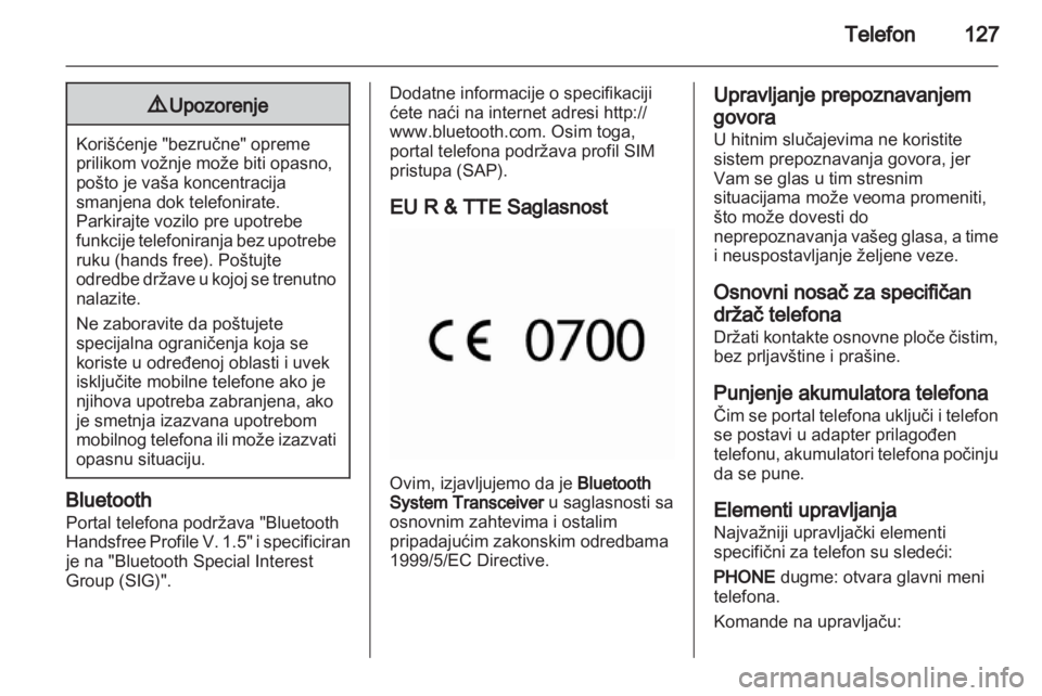 OPEL MERIVA 2012  Uputstvo za rukovanje Infotainment sistemom (in Serbian) 