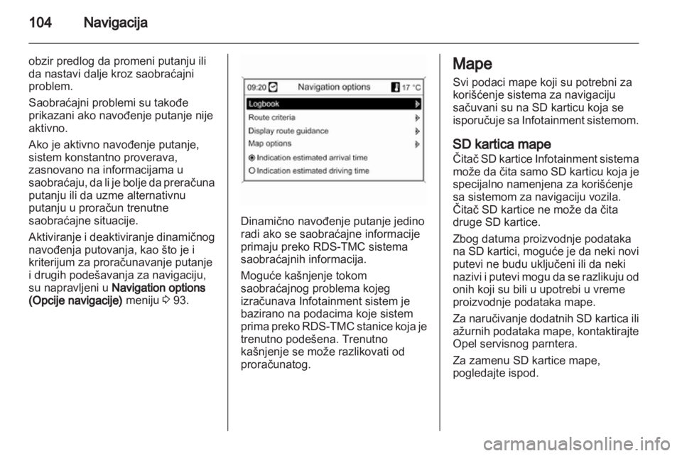 OPEL MERIVA 2012.5 Uputstvo za rukovanje Infotainment sistemom (in Serbian) OPEL MERIVA 2012.5 Uputstvo za rukovanje Infotainment sistemom (in Serbian)