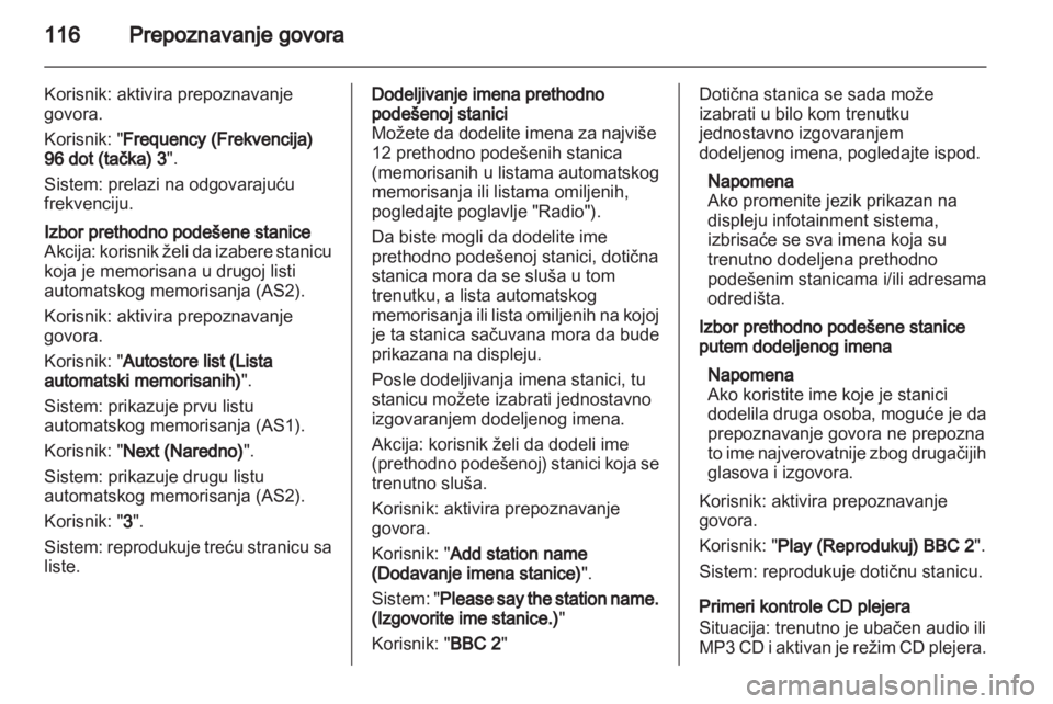 OPEL MERIVA 2012.5 Uputstvo za rukovanje Infotainment sistemom (in Serbian) OPEL MERIVA 2012.5 Uputstvo za rukovanje Infotainment sistemom (in Serbian)