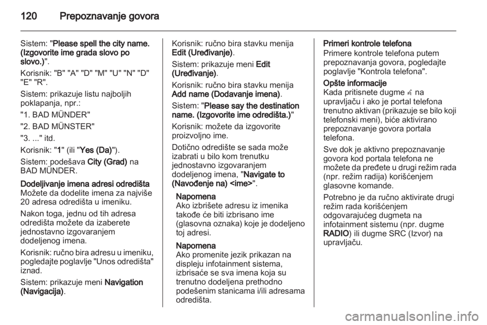 OPEL MERIVA 2012.5 Uputstvo za rukovanje Infotainment sistemom (in Serbian) OPEL MERIVA 2012.5 Uputstvo za rukovanje Infotainment sistemom (in Serbian)