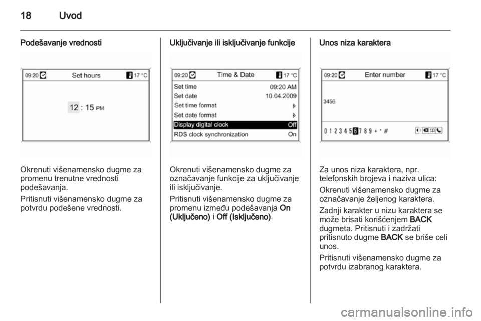 OPEL MERIVA 2012.5  Uputstvo za rukovanje Infotainment sistemom (in Serbian) 