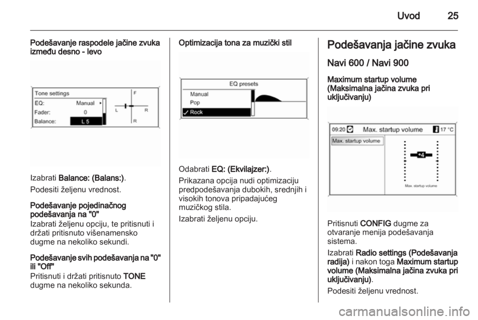 OPEL MERIVA 2012.5  Uputstvo za rukovanje Infotainment sistemom (in Serbian) 