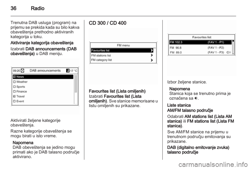 OPEL MERIVA 2012.5 Uputstvo za rukovanje Infotainment sistemom (in Serbian) OPEL MERIVA 2012.5 Uputstvo za rukovanje Infotainment sistemom (in Serbian)