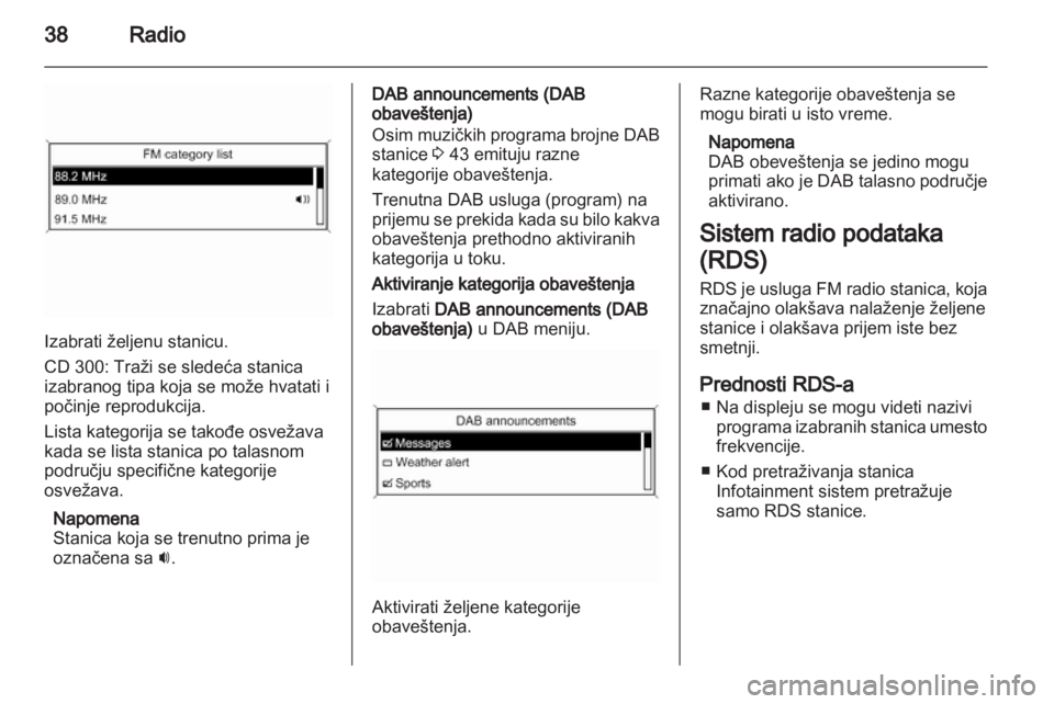 OPEL MERIVA 2012.5 Uputstvo za rukovanje Infotainment sistemom (in Serbian) OPEL MERIVA 2012.5 Uputstvo za rukovanje Infotainment sistemom (in Serbian)