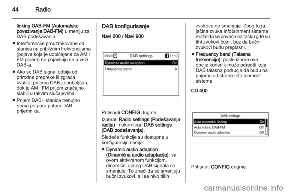 OPEL MERIVA 2012.5 Uputstvo za rukovanje Infotainment sistemom (in Serbian) OPEL MERIVA 2012.5 Uputstvo za rukovanje Infotainment sistemom (in Serbian)