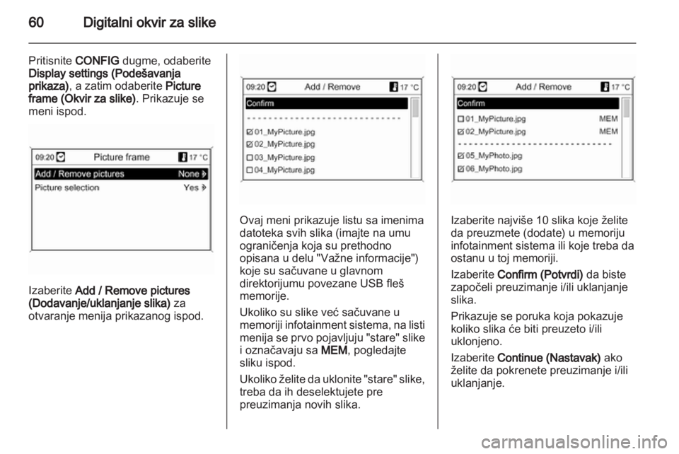 OPEL MERIVA 2012.5 Uputstvo za rukovanje Infotainment sistemom (in Serbian) OPEL MERIVA 2012.5 Uputstvo za rukovanje Infotainment sistemom (in Serbian)