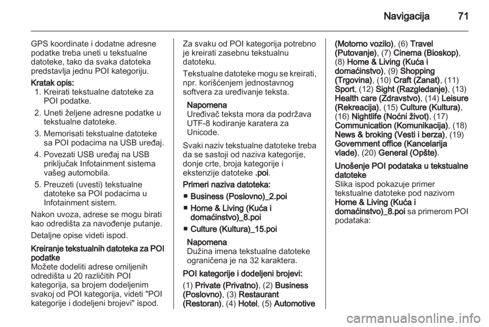 OPEL MERIVA 2012.5 Uputstvo za rukovanje Infotainment sistemom (in Serbian) OPEL MERIVA 2012.5 Uputstvo za rukovanje Infotainment sistemom (in Serbian)