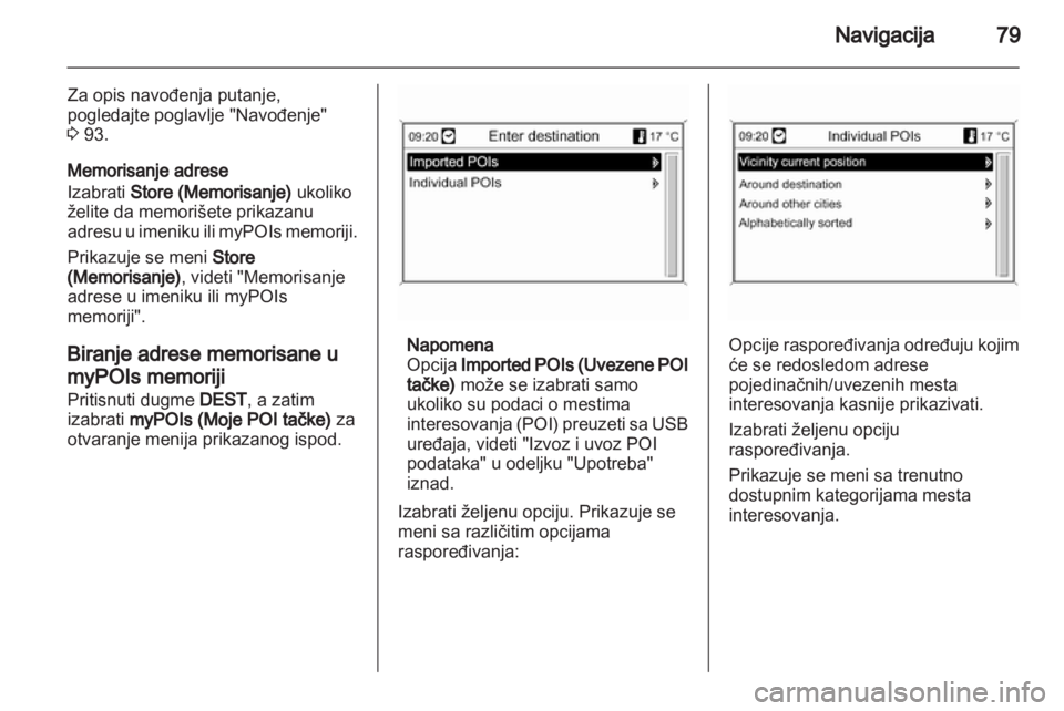OPEL MERIVA 2012.5 Uputstvo za rukovanje Infotainment sistemom (in Serbian) OPEL MERIVA 2012.5 Uputstvo za rukovanje Infotainment sistemom (in Serbian)