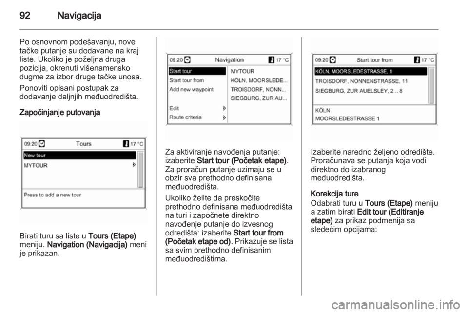 OPEL MERIVA 2012.5 Uputstvo za rukovanje Infotainment sistemom (in Serbian) OPEL MERIVA 2012.5 Uputstvo za rukovanje Infotainment sistemom (in Serbian)