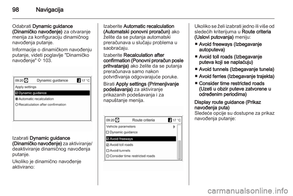 OPEL MERIVA 2012.5 Uputstvo za rukovanje Infotainment sistemom (in Serbian) OPEL MERIVA 2012.5 Uputstvo za rukovanje Infotainment sistemom (in Serbian)