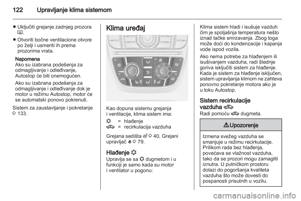 OPEL MERIVA 2012.5  Uputstvo za upotrebu (in Serbian) 