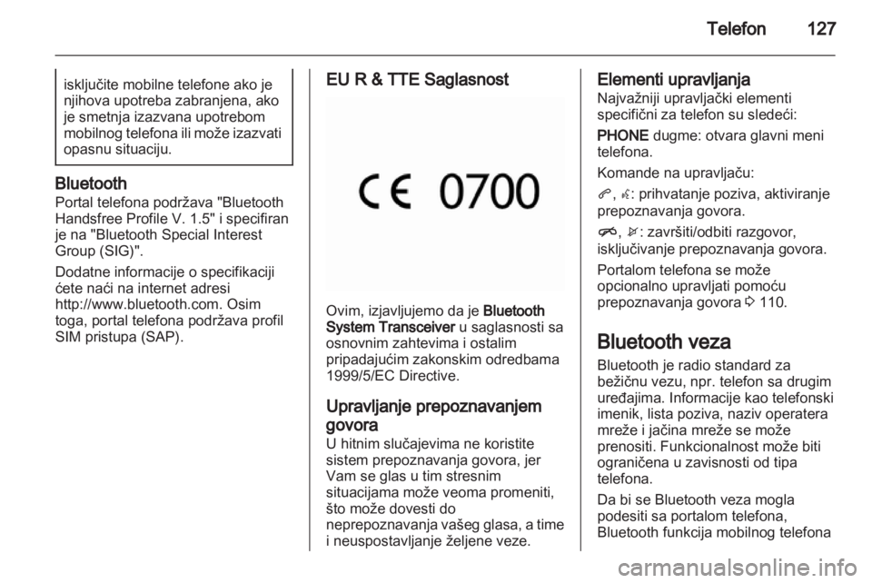 OPEL MERIVA 2013.5 Uputstvo za rukovanje Infotainment sistemom (in Serbian) OPEL MERIVA 2013.5 Uputstvo za rukovanje Infotainment sistemom (in Serbian)