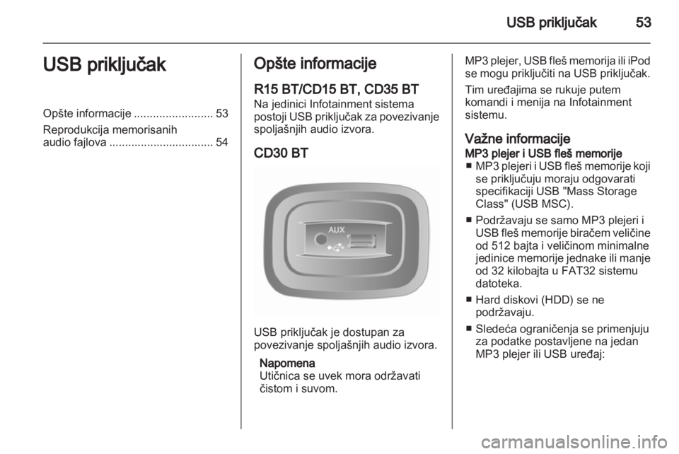 OPEL MOVANO_B 2012.5  Uputstvo za rukovanje Infotainment sistemom (in Serbian) 
