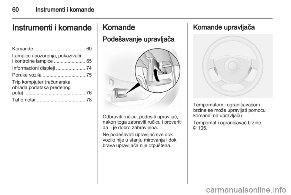 OPEL VIVARO 2013  Uputstvo za upotrebu (in Serbian) 