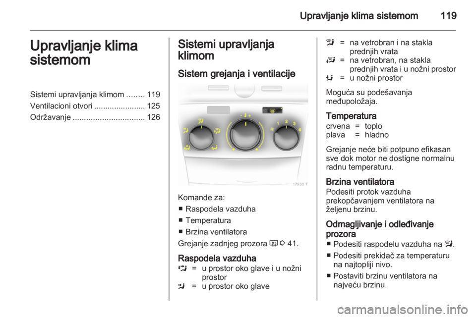 OPEL ZAFIRA 2010.5  Uputstvo za upotrebu (in Serbian) 