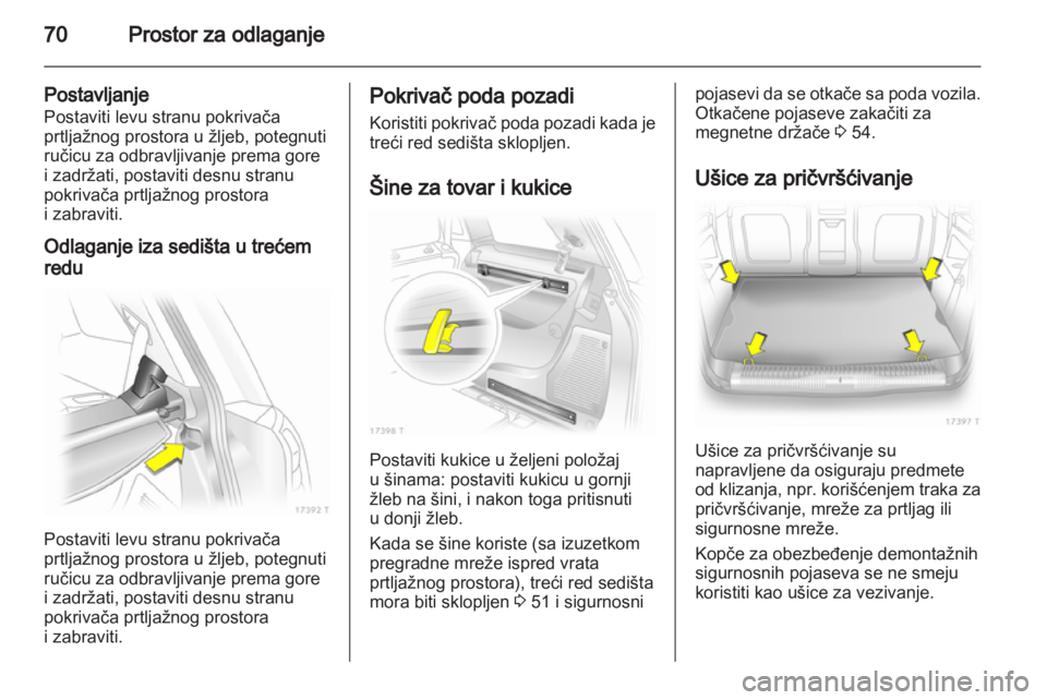 OPEL ZAFIRA 2010.5  Uputstvo za upotrebu (in Serbian) 