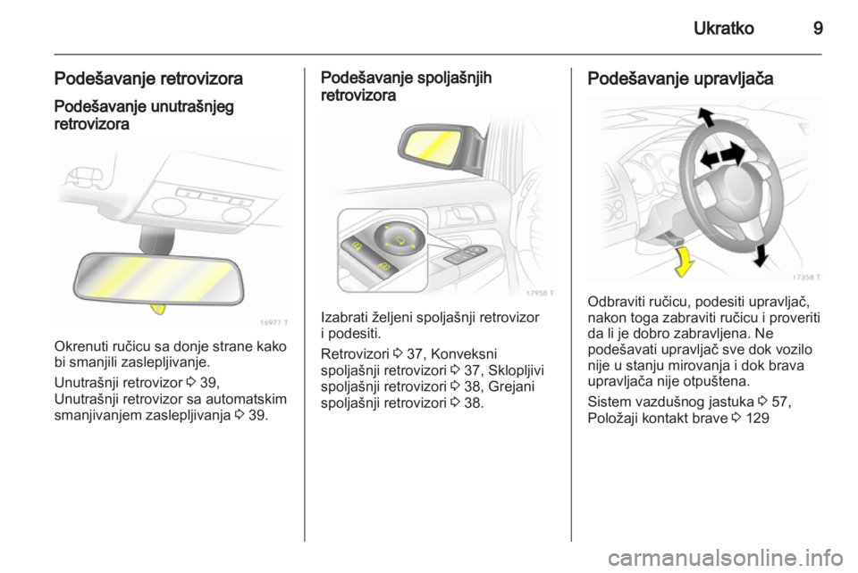 OPEL ZAFIRA 2010.5  Uputstvo za upotrebu (in Serbian) 