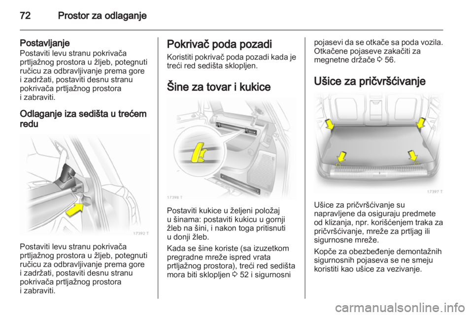 OPEL ZAFIRA 2011.5  Uputstvo za upotrebu (in Serbian) 