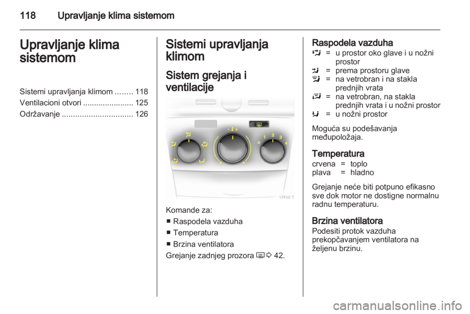 OPEL ZAFIRA 2013  Uputstvo za upotrebu (in Serbian) 