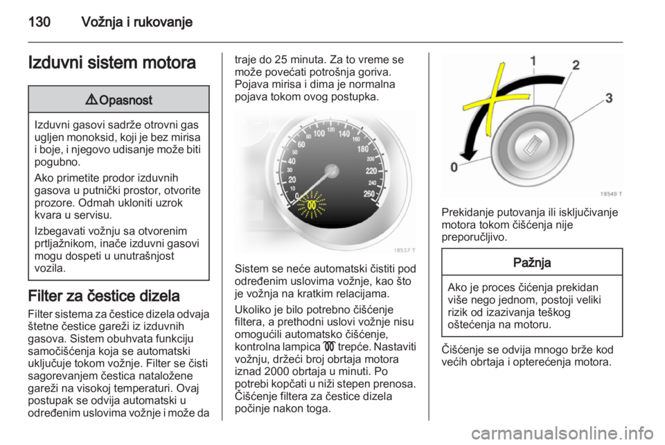 OPEL ZAFIRA 2013  Uputstvo za upotrebu (in Serbian) 