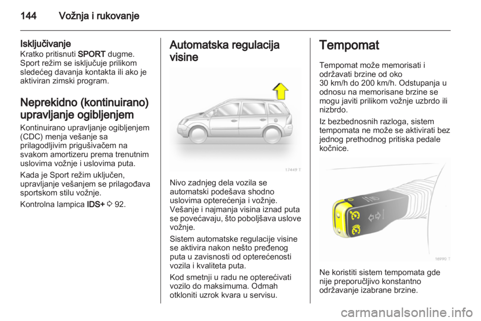 OPEL ZAFIRA 2013  Uputstvo za upotrebu (in Serbian) 