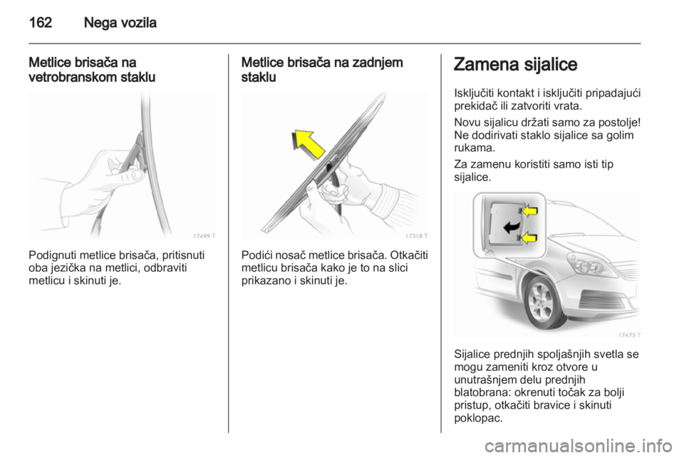 OPEL ZAFIRA 2013  Uputstvo za upotrebu (in Serbian) 