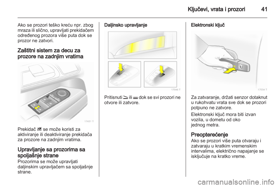 OPEL ZAFIRA 2013  Uputstvo za upotrebu (in Serbian) 